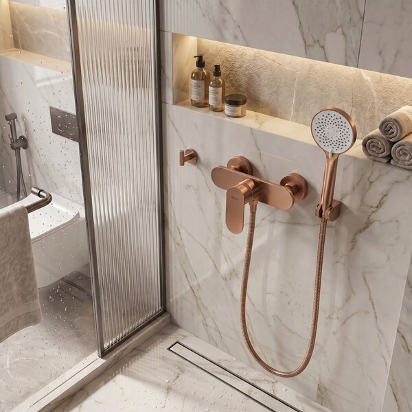 Baterie de duș REA DROP Brush Copper