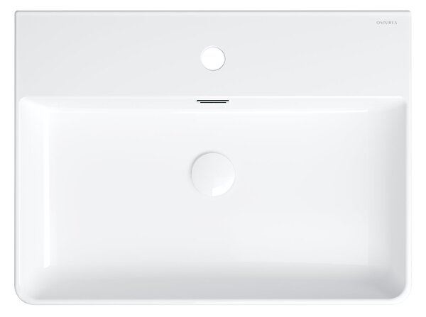 Omnires Garland lavoar 60x43 cm dreptunghiular de blat alb luciu GARLAND600BP