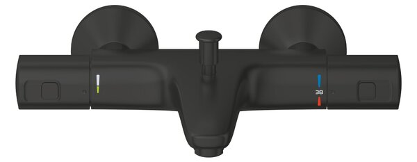 Grohe Precision baterie cadă-duș perete cu termostat negru 345982430