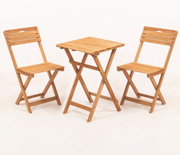 Set masa si scaune de gradina (3 piese) My001A Crem 50x72x50 cm