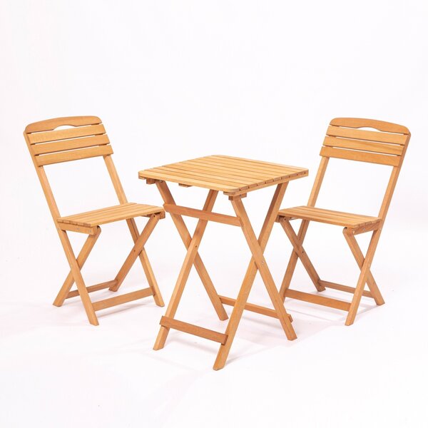 Set masa si scaune de gradina (3 piese) My001 Maro 50x72x50 cm