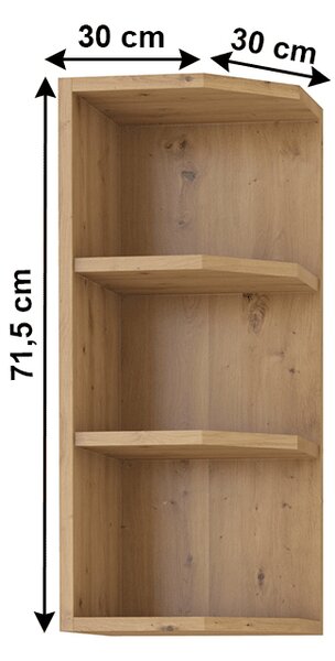Z0ND0 Raft superior de bucătărie Meriel 30 G-72 ZAK (stejar artisan). 1034003