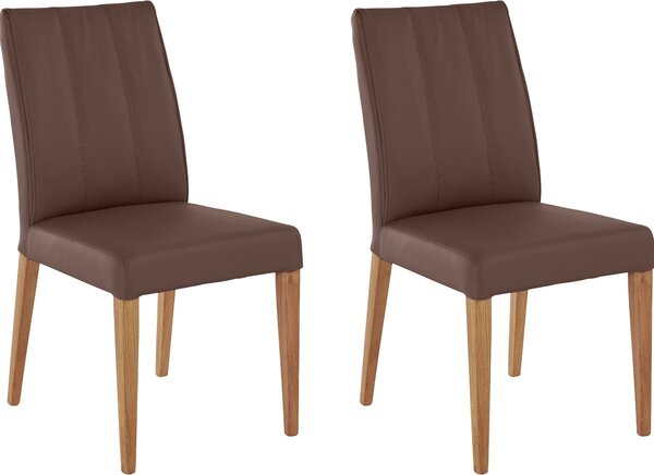 Set 2 scaune Claudia espresso piele naturala 46/65/91 cm