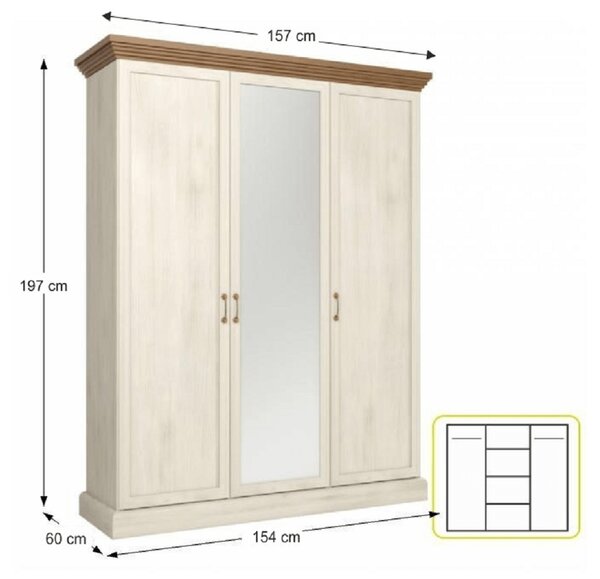 Dulap de haine Regnar S3D. 779502