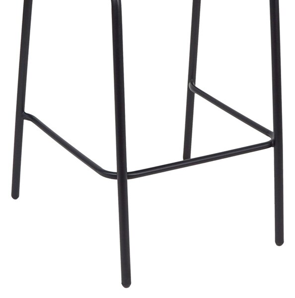 Scaun de bar pentru exterior, Model Sussie, culoare negru, metal si aluminiu, 58x58x111 cm