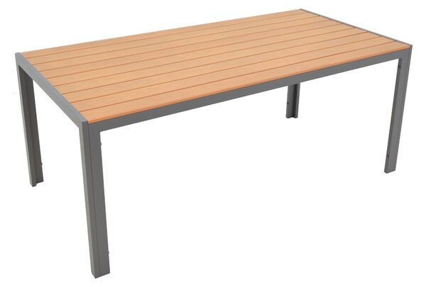 Set 7 buc masă și scaune de grădină Nares-Moly Gri 180x90x72.5 cm