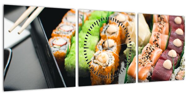 Tablou - Sushi (cu ceas) (90x30 cm)