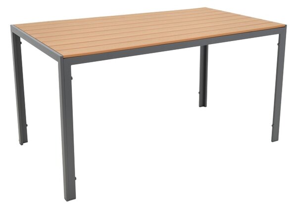 Set 5 buc masă și scaune de grădină Nares-Moly Gri 140x80x72.5 cm