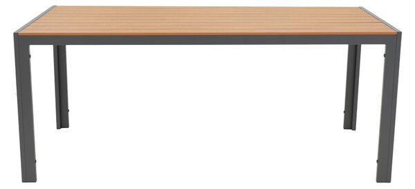Set 7 buc masă și scaune de grădină Nares-Moly Gri 180x90x72.5 cm