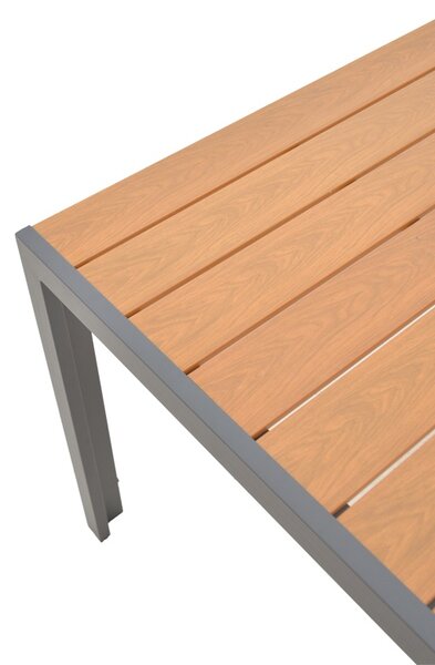 Set 7 buc masă și scaune de grădină Nares-Moly Gri 180x90x72.5 cm