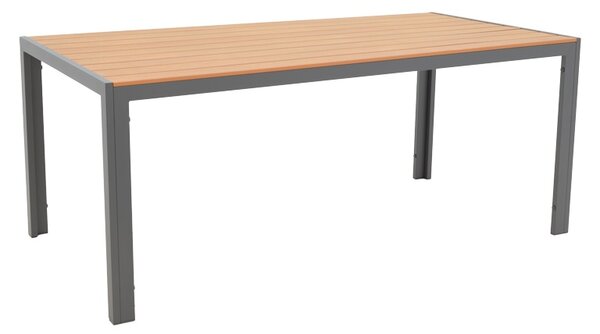 Set 7 buc masă și scaune de grădină Nares-Moly Gri 180x90x72.5 cm