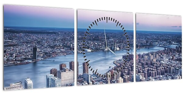 Tablou cu New York (cu ceas) (90x30 cm)
