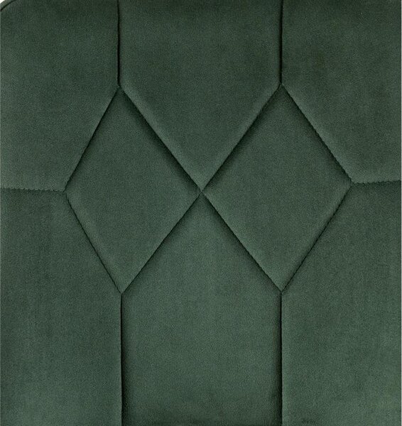 Scaun K539, verde inchis/negru, stofa catifelata/metal, 50x62x84 cm
