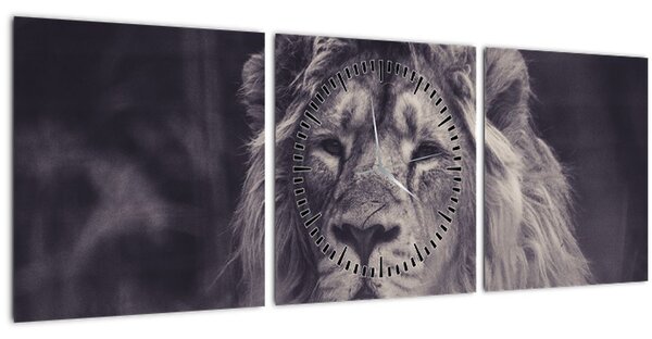 Tablou cu leu (cu ceas) (90x30 cm)