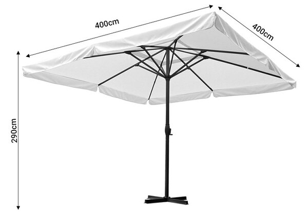 Umbrelă de grădină Shoreline Bej 4x4x290 cm