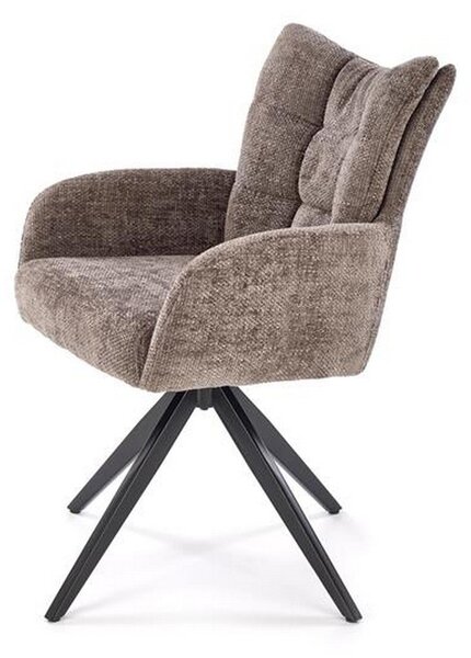 Scaun rotativ K540, gri/negru, stofa clasica/metal, 60x63x89 cm