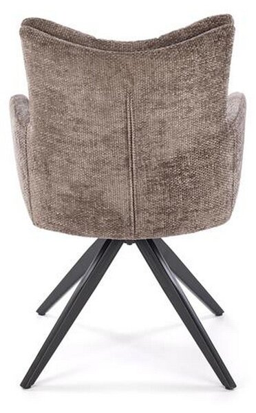 Scaun rotativ K540, gri/negru, stofa clasica/metal, 60x63x89 cm