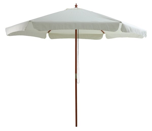 Umbrela de gradina, Model Trigo, culoare fildes, lemn si textil, D300 cm