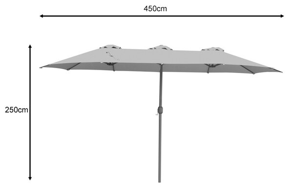 Umbrelă de grădină Dorizo Maro 4.5x2.5x260 cm