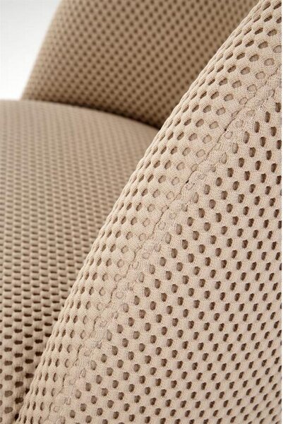 Scaun rotativ K546, bej/negru, panza/metal, 52x60x79 cm