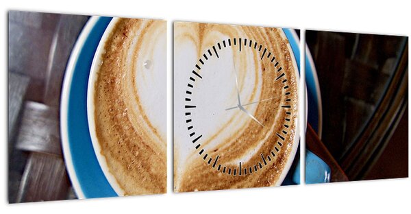 Tablou - Latte art (cu ceas) (90x30 cm)