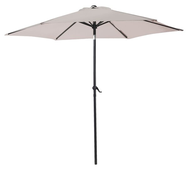Umbrela de gradina, Model Frow, culoare antracit si bej, aluminiu si textil, D300 cm