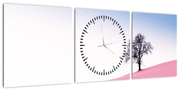 Tablou - Visul roz (cu ceas) (90x30 cm)