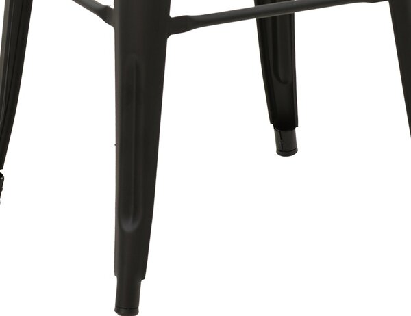 Scaun de bar de grădină Utopia Negru 42x42x76 cm