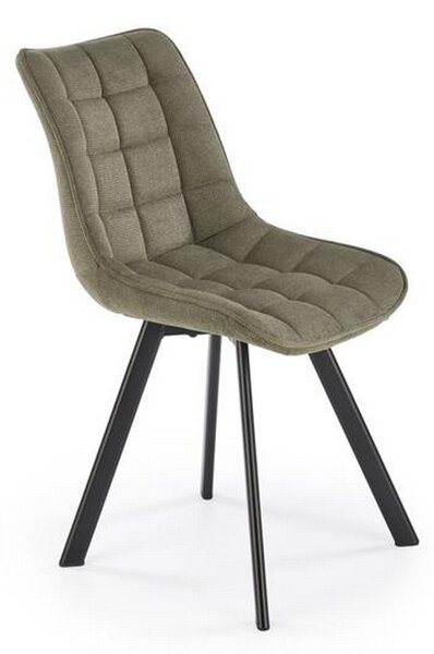 Scaun K549, verde/negru, stofa clasica/metal, 46x61x84 cm