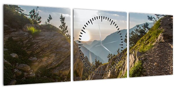 Tablou - Muntele Olimpus (cu ceas) (90x30 cm)