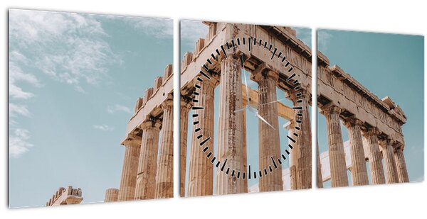 Tablou - Akropolis antic (cu ceas) (90x30 cm)