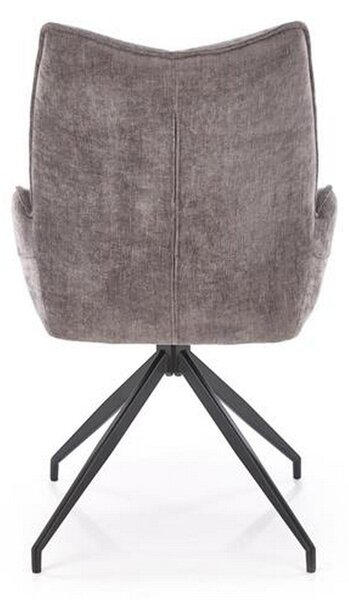 Scaun rotativ K553, gri/negru, stofa clasica/metal, 60x66x96 cm