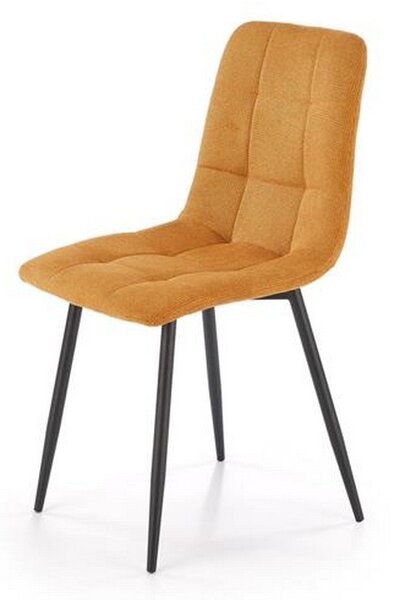 Scaun K560, galben/negru, stofa clasica/metal, 45x53x88 cm