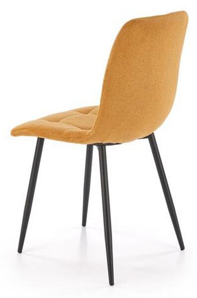 Scaun K560, galben/negru, stofa clasica/metal, 45x53x88 cm