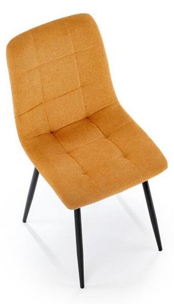 Scaun K560, galben/negru, stofa clasica/metal, 45x53x88 cm