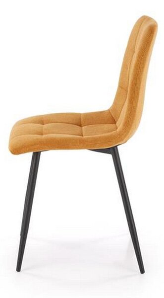 Scaun K560, galben/negru, stofa clasica/metal, 45x53x88 cm