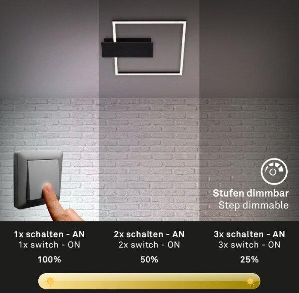 Plafonieră LED dimabilă NICO DUO LED/12W/230V Briloner 3544-015