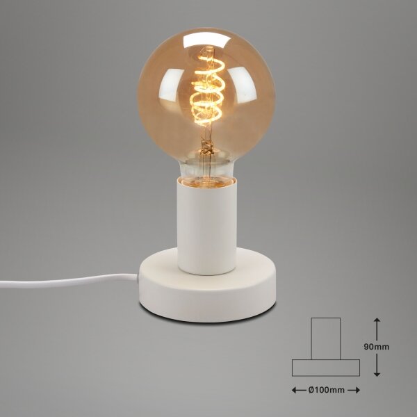Lampă de masă TEEPU 1xE27/10W/230V alb Briloner 7023-016