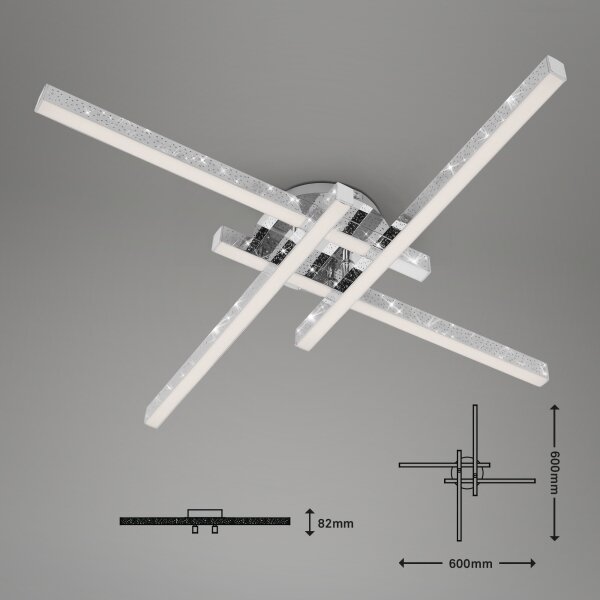 Lustră LED aplicată REY 4xLED/5W/230V crom lucios Brilo