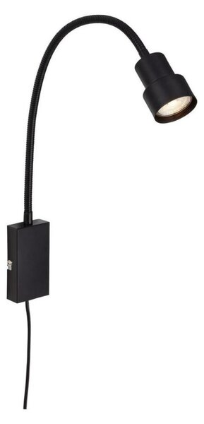 Lampă LED tactilă de perete TUSI 1xGU10/5W/230V negru Briloner 2085-015
