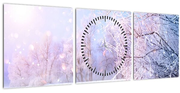 Tablou - Iarna geroasă (cu ceas) (90x30 cm)