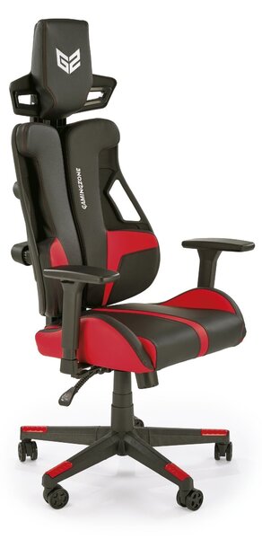 Scaun gaming NITRO, negru/rosu, piele ecologica/stofa/polipropilena, 6