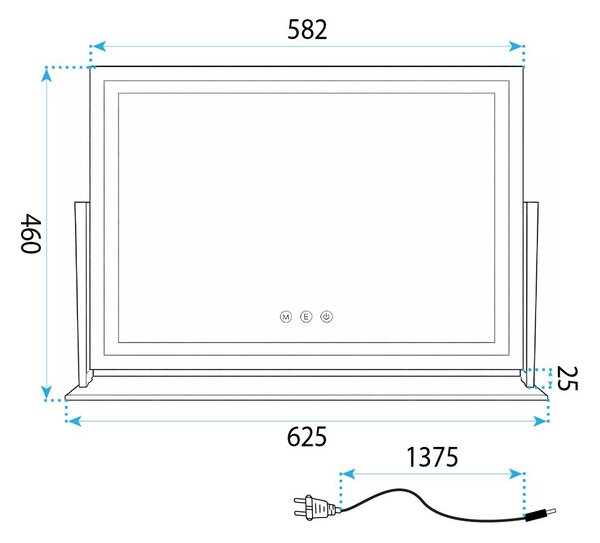 Oglindă LED STUDIO White 58x45
