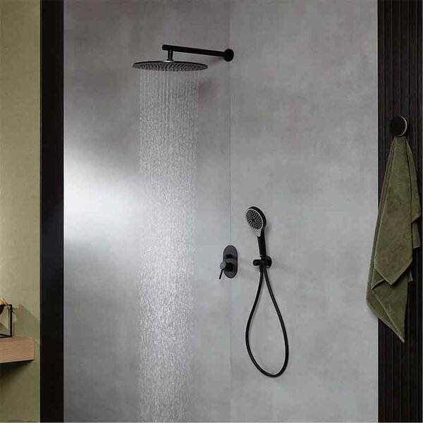Bară de duș Villeroy&Boch, Universal Showers, 40 cm, negru mat