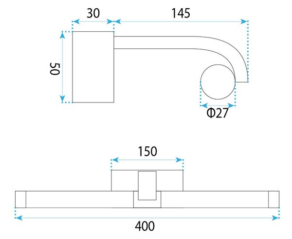Aplică LED pentru baie APP1881-1W 40cm CHROME