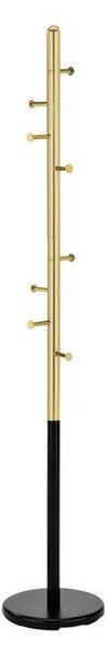 Cuier W68, negru/auriu, metal, 30x172 cm