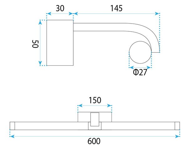 Aplică LED pentru baie APP1888-1W 60cm BLACK