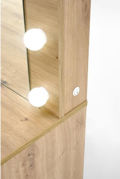 Masa de toaleta HOLLYWOOD XL, stejar, PAL laminat, 120x55x140 cm