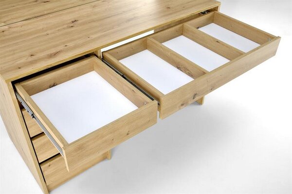 Masa de toaleta HOLLYWOOD XL, stejar, PAL laminat, 120x55x140 cm