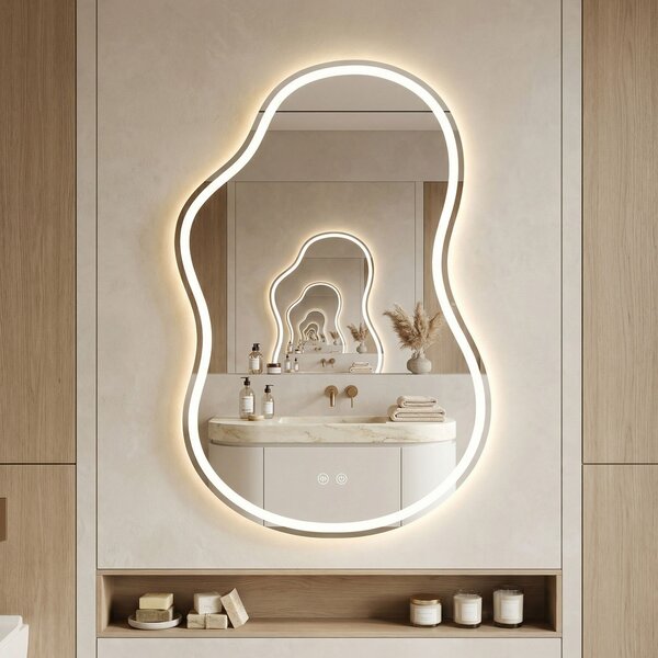 Oglindă LED UNO DOUBLE 80x55 cm